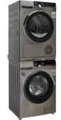 Комплект стиральной и сушильной машины Weissgauff WM 4947 DC Inverter Steam Silver + WD 879 Diamond Heat Pump + WSK 15300 Silver