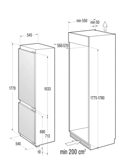 Встраиваемый холодильник Asko RFN2274I